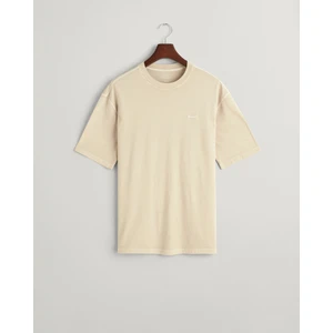 Erkek Bej Relaxed Fit Bisiklet Yaka Logolu T-Shirt 2057027.239
