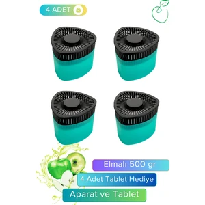 Nem Alıcı - Rutubet Giderici Elma ( 4 Adet 500 Gram Aparat ve 4 Adet 500 Gram Tablet )