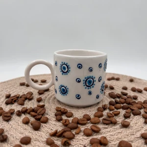 Nakkaş Çini Seramik Kupa Mug Nazar Boncuklu 40
