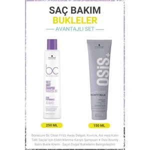 Schwarzkopf Bonacure Bc Clean Elektriklenme Karşıtı Şampuan 250 ml + Osis Bounty Balm Bukle Kremi 150 ml