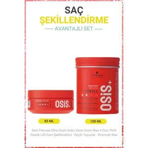 Flexwax Ultra Güçlü Doku Veren Krem Wax 85ML + Thrill Elastik Lifli Gum Şekillendirici 100ML