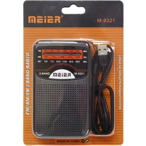 M-9321 Şarjlı Fm Am Sw 3 Bandlı Cep Radyosu El Radyosu