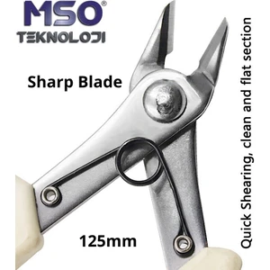 MSO Teknoloji VIP Kalite Japan Stil Paslanmaz Çelik 125mm Kablo Misina  Yan Keski