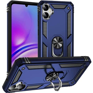 Case World Samsung Galaxy A05 Kapak Military Yüzüklü Stantlı Panzer Tank Kılıf - Lacivert