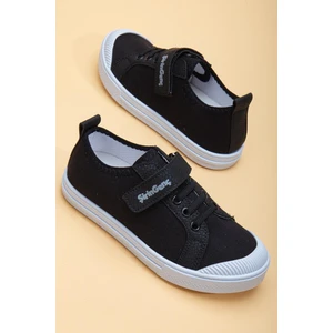 Dilimler Ayakkabı Şirinbebe Şiringenç Keten Siyah Erkek Ilkadım Bebek Çocuk Ayakkabısı