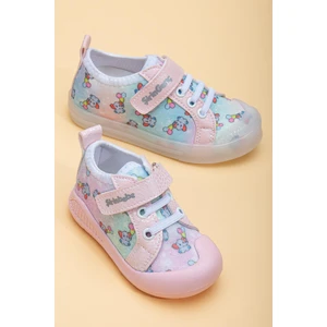 Dilimler Ayakkabı Şirinbebe Şiringenç Keten Pudra Kız Ilkadım Bebek Çocuk Ayakkabısı