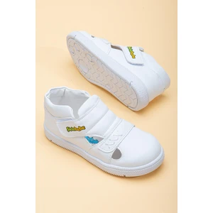 Dilimler Ayakkabı Şirinbebe Şiringenç Dikiş Detaylı Iki Cırtlı Beyaz Ilkadım Bebek Çocuk Ayakkabısı