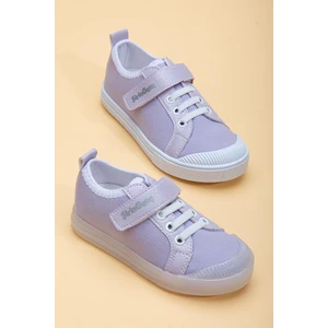 Dilimler Ayakkabı Şirinbebe Şiringenç Keten Lila Kız Ilkadım Bebek Çocuk Ayakkabısı