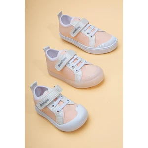 Dilimler Ayakkabı Şirinbebe Şiringenç Keten Somon Kız Ilkadım Bebek Çocuk Ayakkabısı