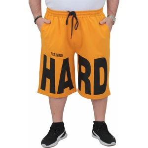 Moc Grande Mocgrande Erkek Büyük Beden Penye Şort Hard 24631 Hardal