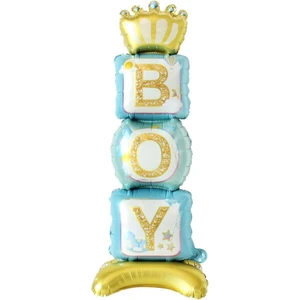 Ayaklı Boy Yazılı Folyo Balon