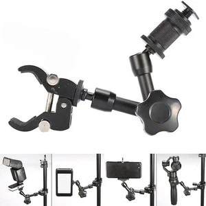 7" Inç Magic Arm Sihirli Kol + Super Crab Clamp Kelepçe + Telefon Tutucu