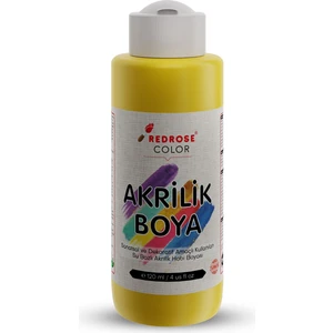 Red Rose Sarı Akrilik Boya 120 ml Sanatsal, Dekoratif, Hobi Amaçlı, Canlı Renkler