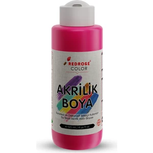 Red Rose Fuşya Akrilik Boya 120 ml Sanatsal, Dekoratif, Hobi Amaçlı, Canlı Renkler