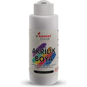 Red Rose Beyaz Akrilik Boya 120 ml Sanatsal, Dekoratif, Hobi Amaçlı, Canlı Renkler