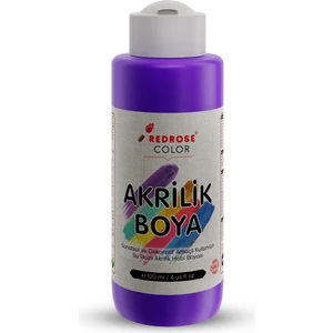 Red Rose Mor Akrilik Boya 120 ml Sanatsal, Dekoratif, Hobi Amaçlı, Canlı Renkler