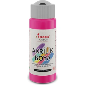 Red Rose Fuşya Akrilik Boya 60 ml Sanatsal, Dekoratif, Hobi Amaçlı, Canlı Renkler