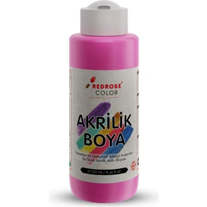 Red Rose Pembe Akrilik Boya 120 ml Sanatsal, Dekoratif, Hobi Amaçlı, Canlı Renkler