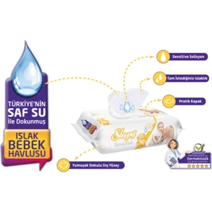 Sensitive 90 Yaprak Islak Mendil x 24 Adet