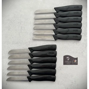 Işıltılı Meyve ve Sebze Bıçağı 12'li Siyah