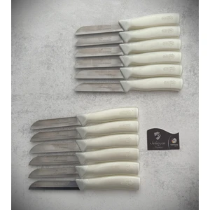 Işıltılı Meyve ve Sebze Bıçağı 12'li Beyaz