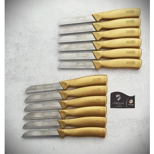 Işıltılı Meyve ve Sebze Bıçağı 12'li Gold