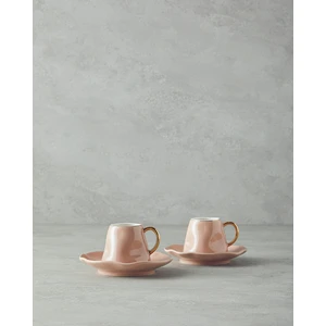 English Home Felix New Bone China 4 Parça 2 Kişilik Kahve Fincan Takımı Pudra