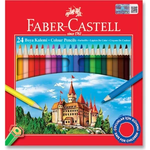 Faber Castell Karton Kutu Boya Kalemi 24 Renk