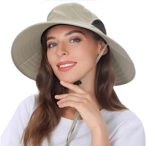 Unisex Geniş Kenarlı Fileli Katlanabilir Plaj Şapkası