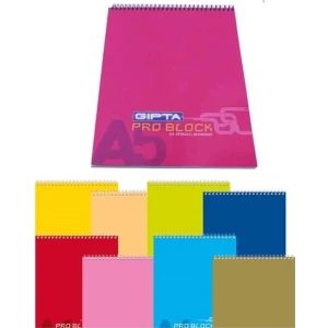 Pro Block A5 Bloknot Spiralli Karton Kapak Kareli 40 Yaprak