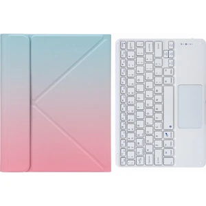 Ipad Pro 11 Inç 2021 & 2020 & 2018 Için Klavye + Kılıf (Pembe Mavi) (Yurt Dışından)