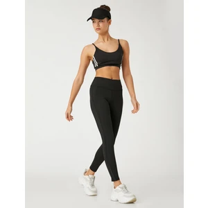 3Sak40028Nk 999 Siyah Kadın Elastan Jersey Tayt