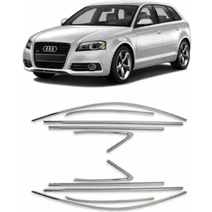 Audi A3 Hb Cam Çıtası Çerçevesi Krom Komple 2013-2020 Arası