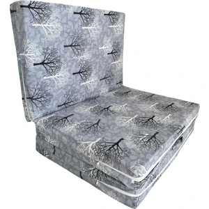 Vip Home Concept Katlanır Yer Yatağı ve Tek Kişilik Sünger Katlanır Minder Yatak 90X190X10 Cm-Gri Ağaç