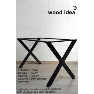 Wood Idea x Yemek Masası Metal Ayak Salon Cafe Ofis Mutfak Metal Masa Ayağı