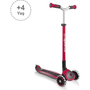 Master Işıklı Katlanabilir Scooter - Kırmızı
