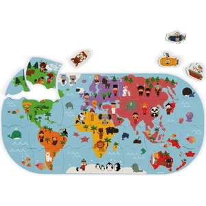 Suya Dayanıklı 28 Parça Puzzle - Dünya Haritası