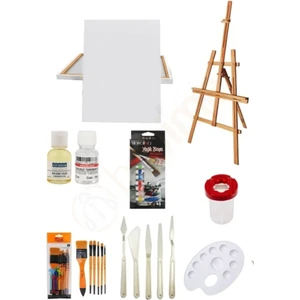 Şövale Yağlı Boya Seti 50X70 Tuval Set