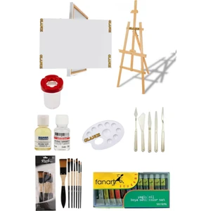 Şövale Yağlı Boya Seti 35X50 Tuval Set