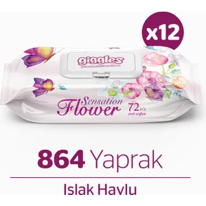 Sensation Flower Islak Mendil  Islak Havlu 864 Mendil