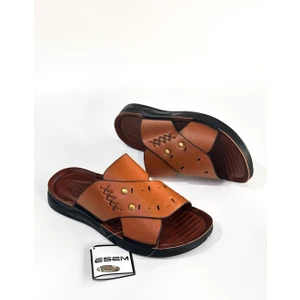 BA04513 Taba Erkek Çapraz Günlük Taban Terlik Taba 44