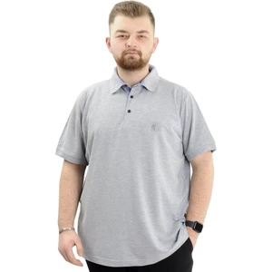 Battal Beden Erkek Tshirt Polo Yaka Nakışlı Klasik Pike 20553 Gimelanj