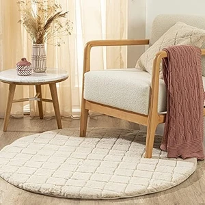 English Home Soft Touch Rabbit Peluş Halı 120  cm  Bej