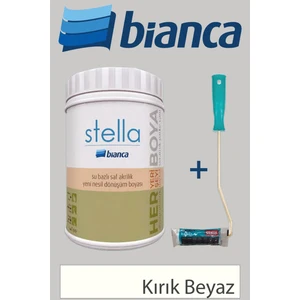 Stella Su Bazlı Saf Akrilik (1lt Boya + Dekor Kadife Rulo)