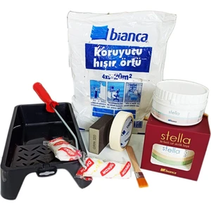 Stella Boya Masa Boyama Seti 0.5 Lt Boya 0.25 Lt Sıvı Cam