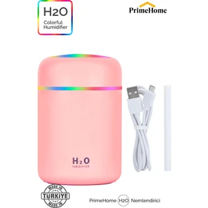 H2o 300 ml Ultrasonik Hava Nemlendirici Ve Aroma Difüzörü H2o Yerli Üretim Pembe