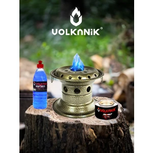 Büyük Boy Osmanlı Ocağı + Volkanik 500ML Jel Yakıt + 200ML Teneke Yakıt