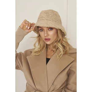 EKE TEKSTİL Camel Kadın Peluş Kova Model Balıkçı Bucket Hat Kışlık Şapka