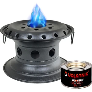 Orta Boy Osmanlı Ocağı + Volkanik 500ML Jel Yakıt + 200ML Teneke Yakıt