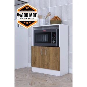 Rafineri Makro Dolap Çok Amaçlı Mikrodalga Fırın Dolabı Mdf